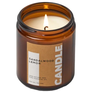 Свеча ароматизированная Sandalwood&Lemon коричневый 9 см 89348175 STLM-2164688