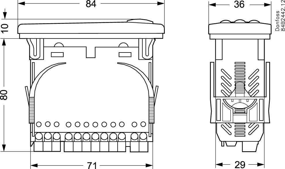 Danfoss EKC 202x EKC 202B Контр-р исп.и ур. 084B8691  - Вид №12