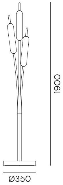 Il Fanale Торшер из латуни Typha 274.04.on - Вид №1