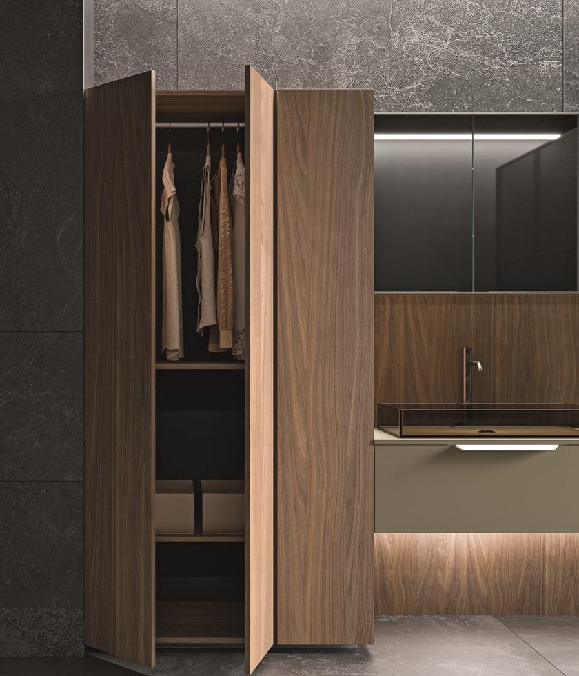 Cerasa Двойная тумба под умывальник из фанерованной древесины со шкафом Nerolab sun-id-1377343 - Вид №1