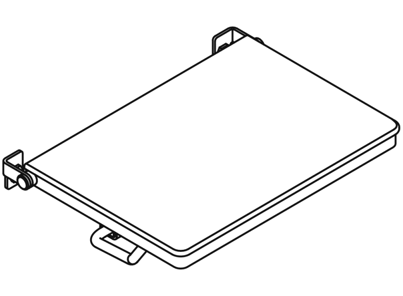 900.51.210XA Складное сиденье для душа, прямоугольное (ada) HEWI System 900 - Вид №2