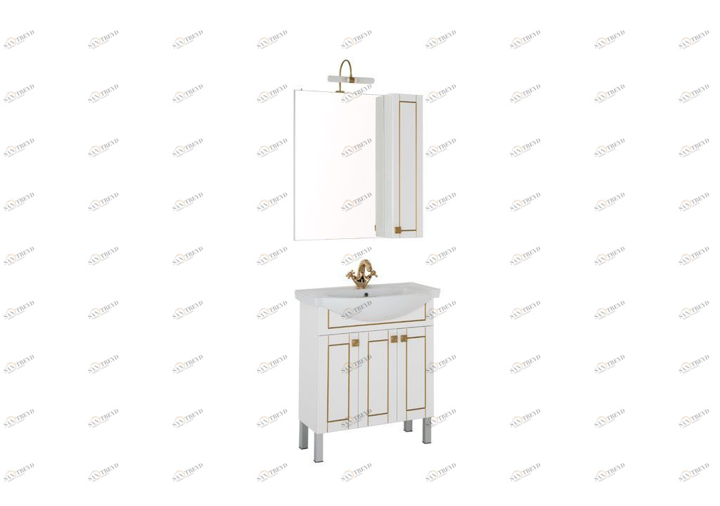Мебель для ванной Aquanet Честер 75 белый/золото 00186330
