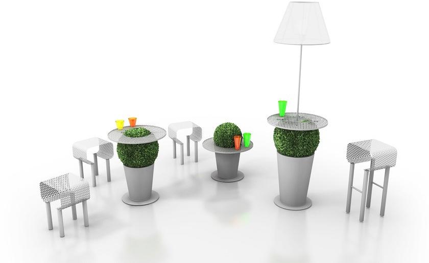 GARDA DESIGN Кашпо для общественных мест / стол для общественных мест из листового металла Wonderland sun-id-1393962 - Вид №2