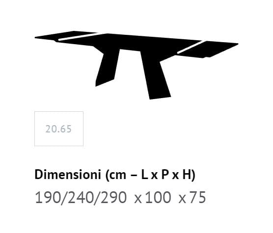 Прямоугольный выдвижной стол из стали и SuperMarmo Bontempi Casa FIANDRE ARCH-00151780 - Вид №10