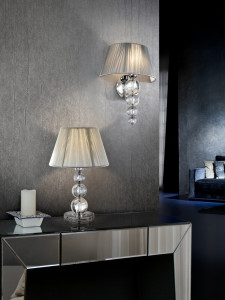 033919 Настольная лампа малая серебристая Schuller Mercury