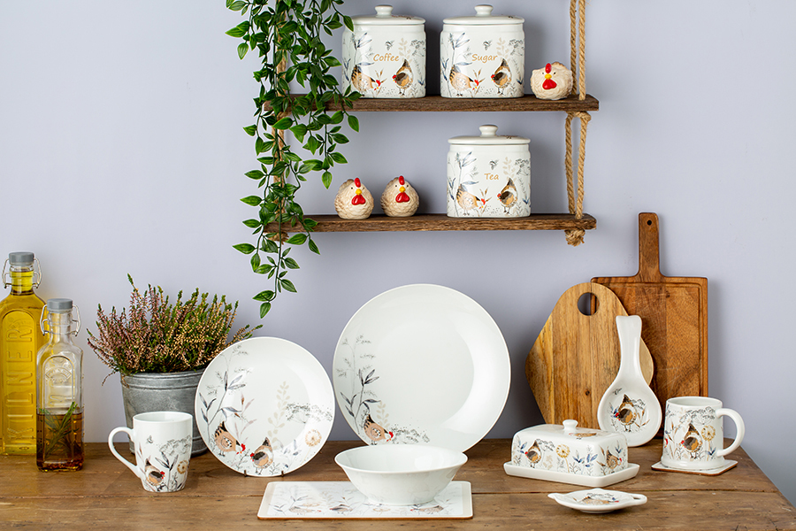 P_0059.625 Набор из 4 сервировочных ковриков country hens Price&Kensington  - Вид №4