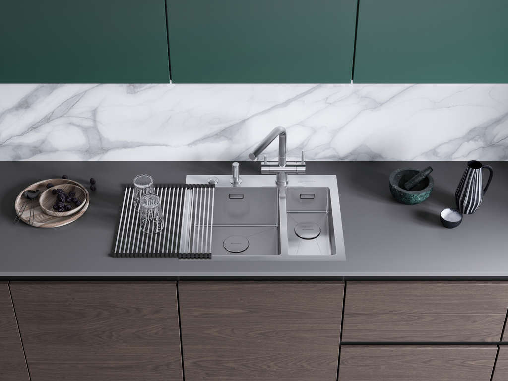 Кухонная мойка Akisame 60-2 IN-L OMOIKIRI 4993775 - Вид №2