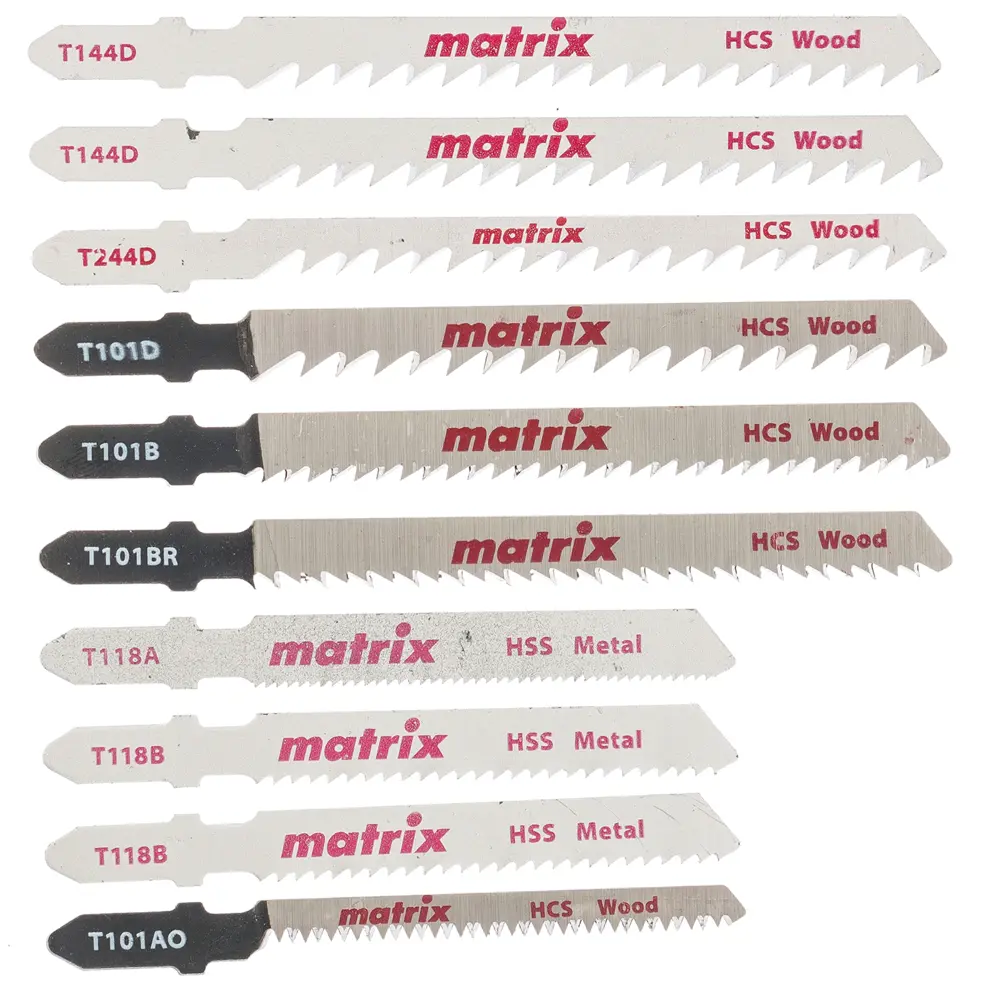 Набор пилок для лобзика универсальных Matrix T-SET1001, 10 шт. 84865387 STLM-2013487 