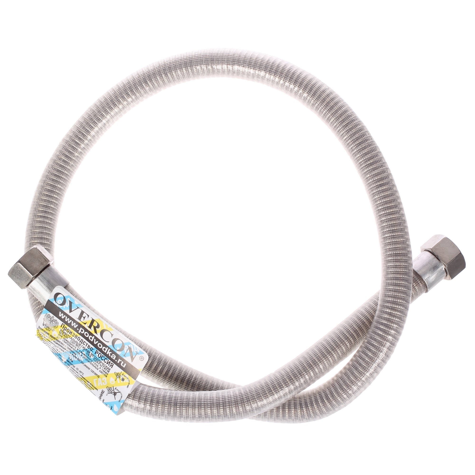 81979434 Гибкая подводка для газа и воды, сильфон, 1/2", гайка-гайка, 100 см Santreyd  - Вид №1