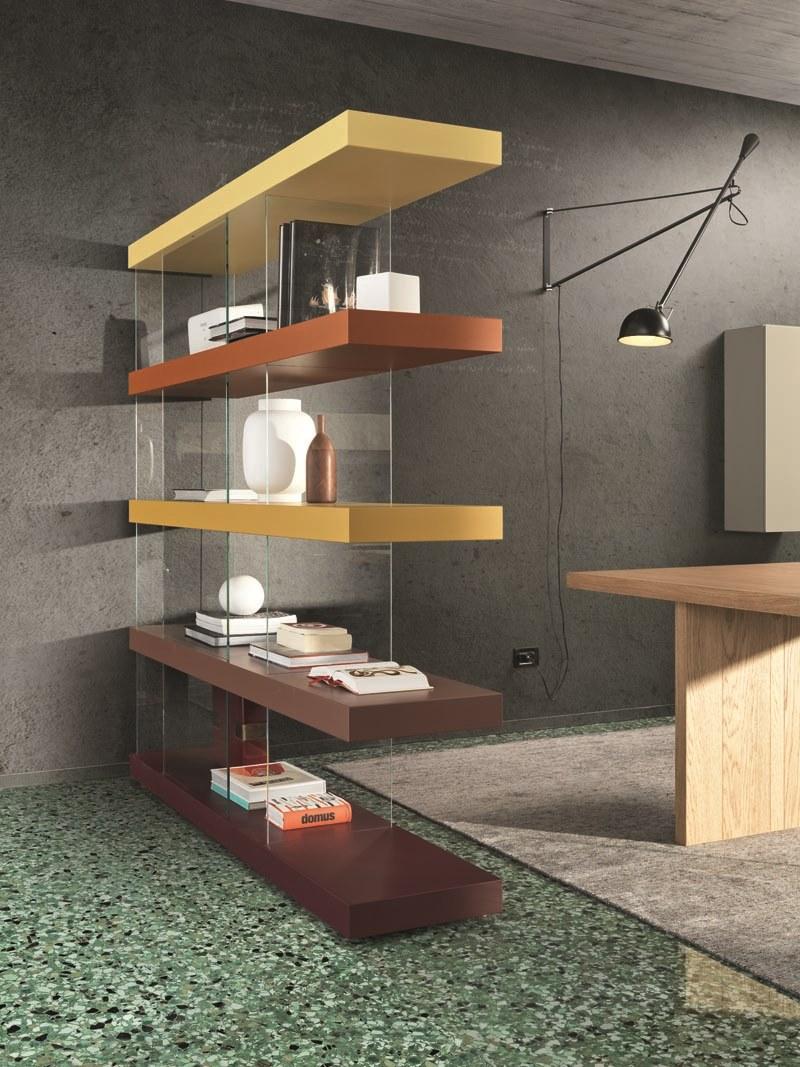 Lago Самонесущий открытый книжный шкаф из дерева и стекла Air sun-id-1401620 - Вид №5