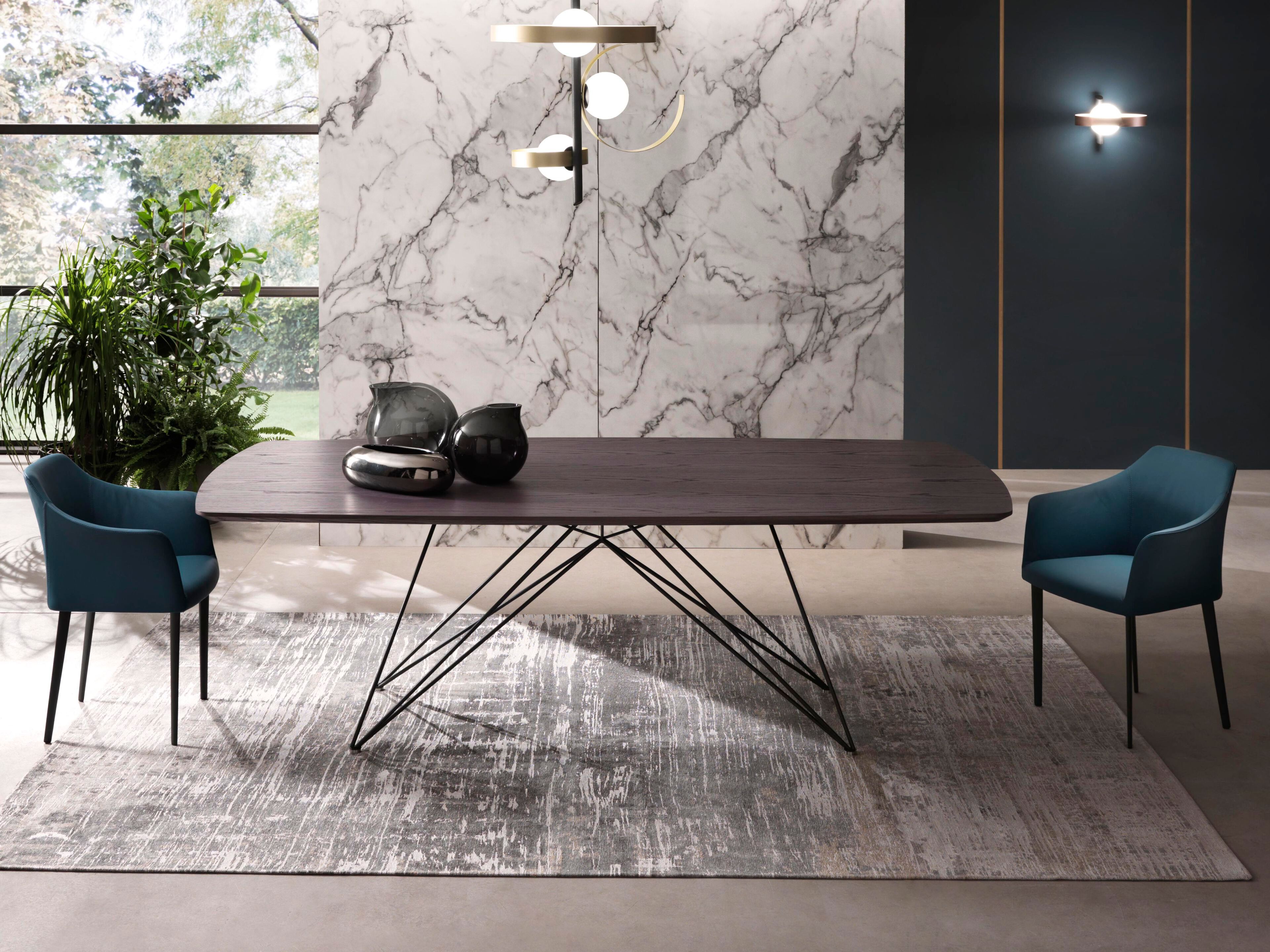 Фиксированный и выдвижной стол с деревянной столешницей RIFLESSI ARCH-00118951