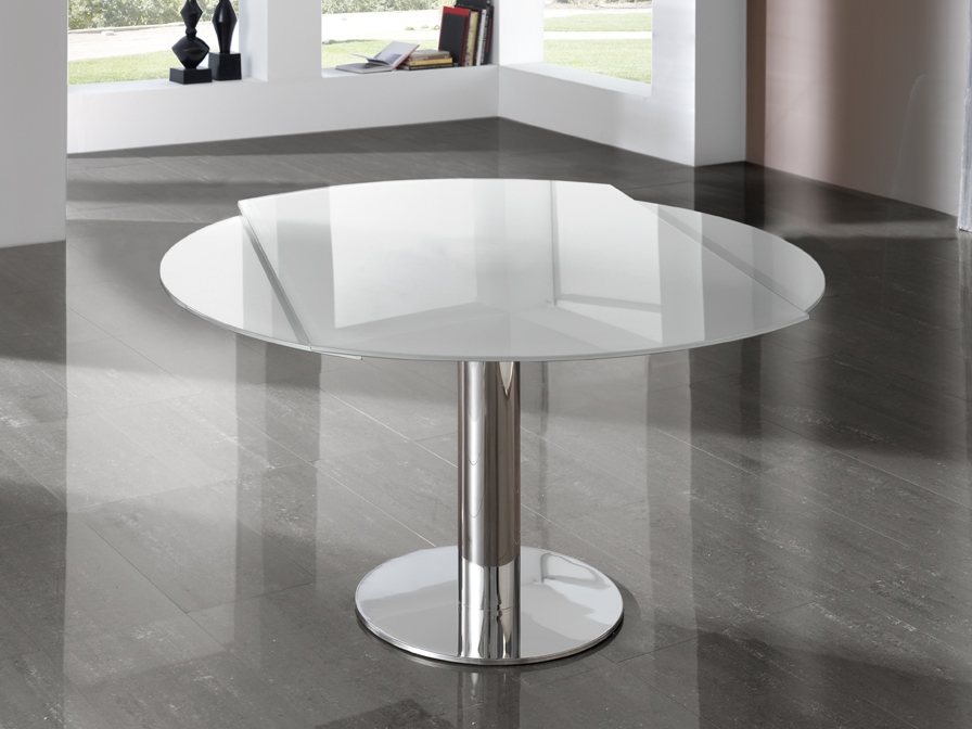 063946 Круглый стол белый/хром Schuller Alba - Вид №1