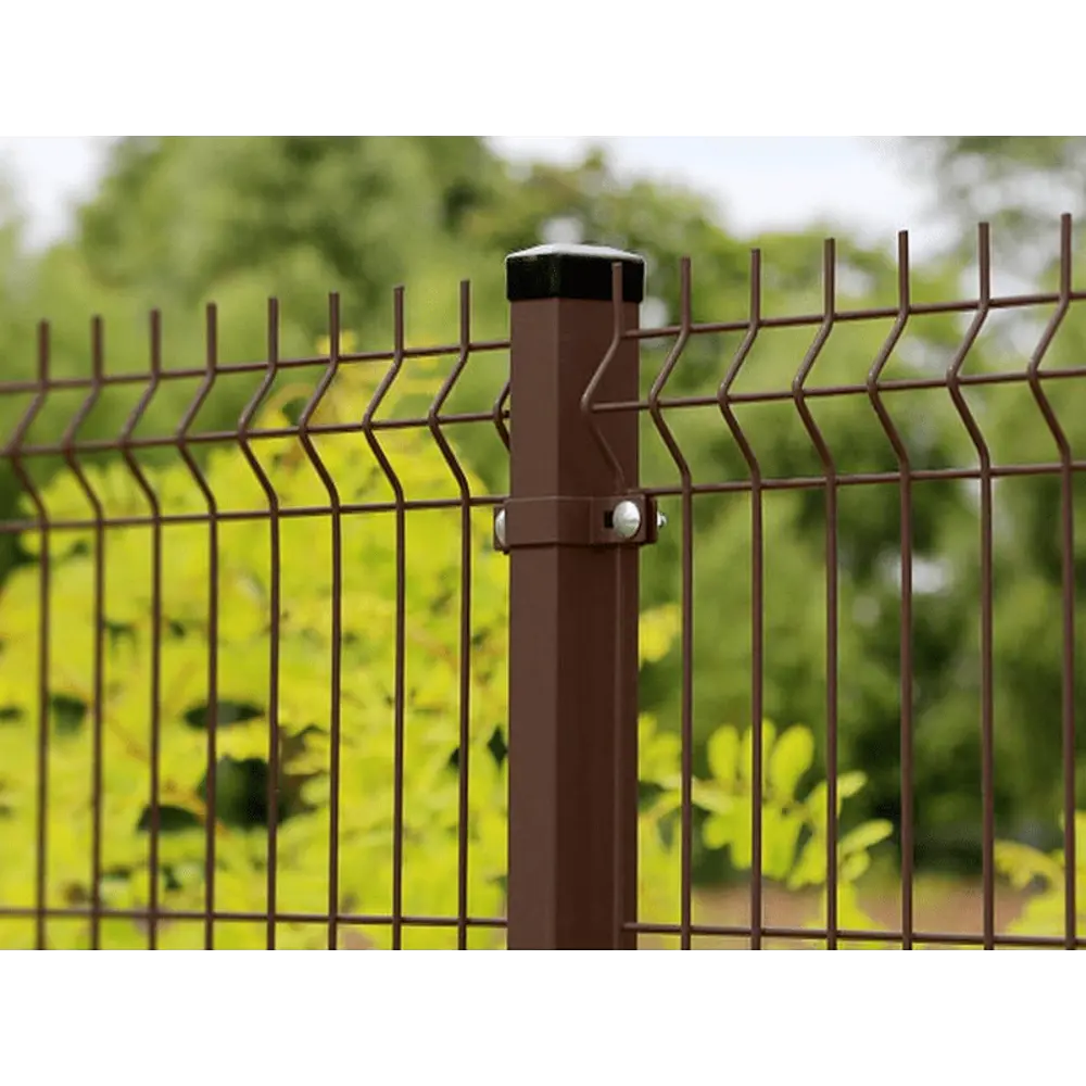 3D панель для забора Fine 2.5x1.73 м RAL 8017 коричневый 3 ребра Santreyd STLM-2090698 - Вид №4