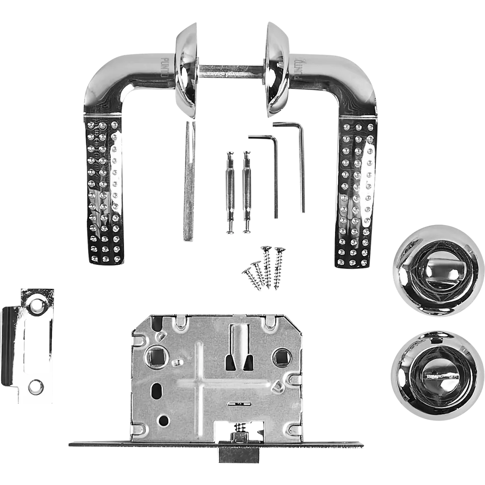 Дверные ручки PUNTO Logica с запорным механизмом, хром 85202263 STLM-0903319 - Вид №1