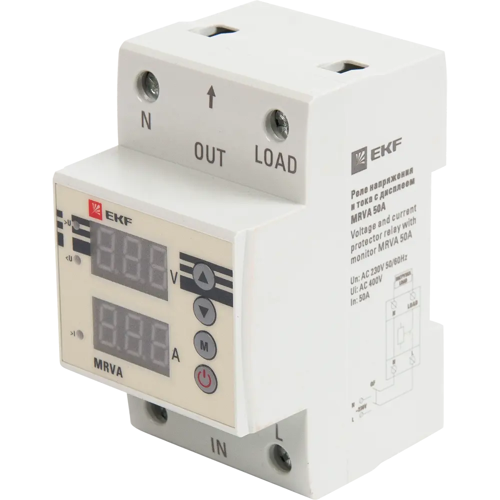 Реле напряжения и тока EKF MRVA 50A с дисплеем STLM-2166849