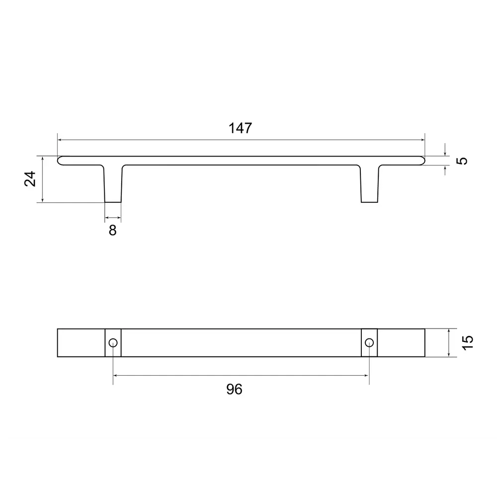 PALLADIUM Ручка-скоба Culina бронзовая для мебели 88660040 STLM-1540068 - Вид №2