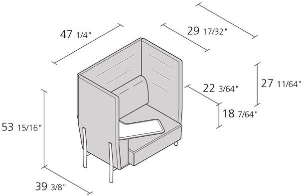 Alias Скамья контрактная с высокой спинкой Eleven high sun-id-1377023 - Вид №3