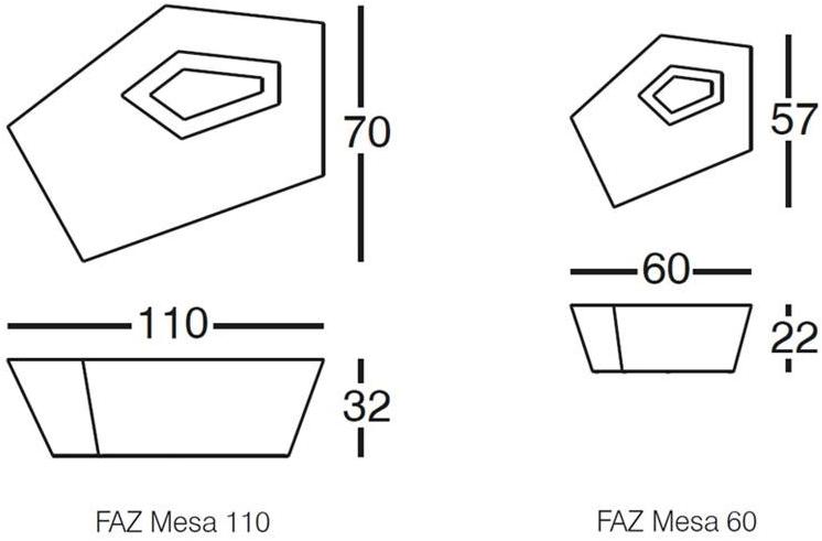 VONDOM Низкий садовый стол Faz sun-id-1382520 - Вид №13