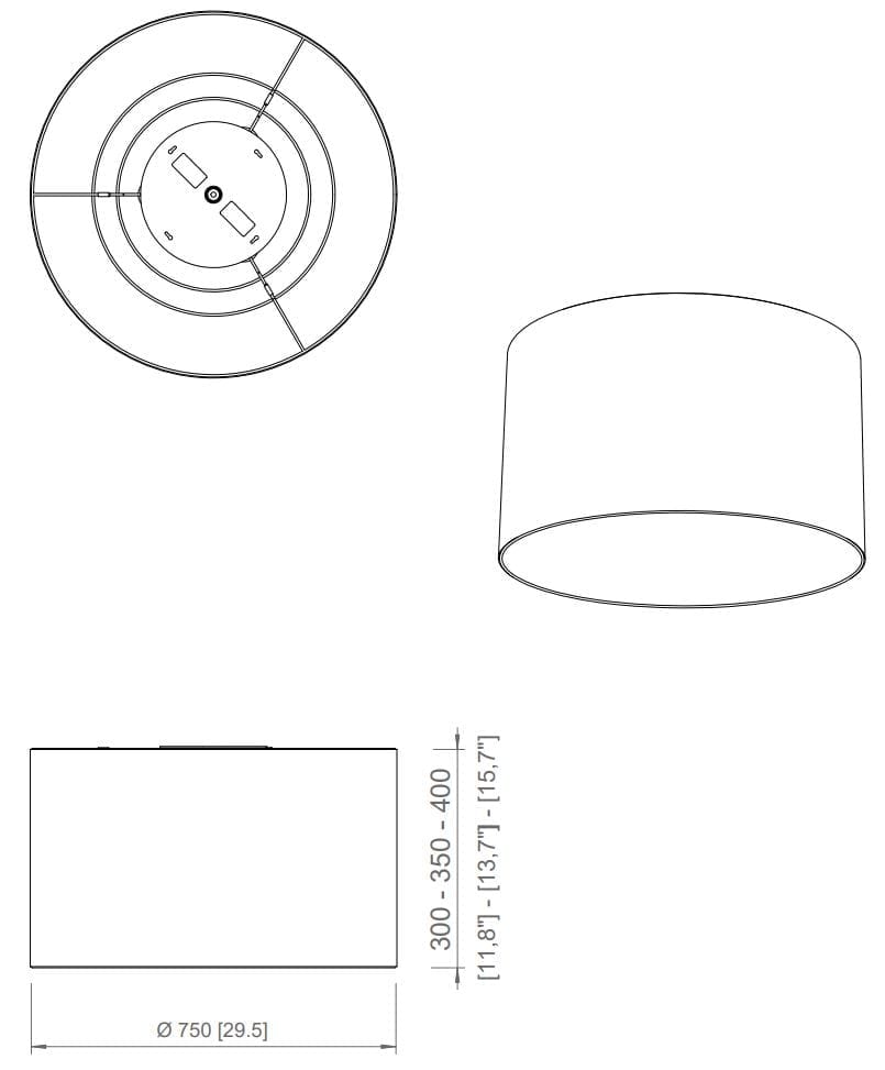Потолочный светильник из ткани Contardi Circus ARCH-00100205 - Вид №1