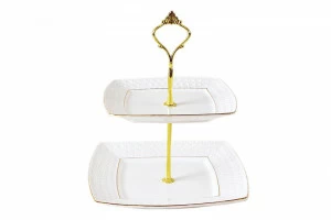 Ваза двух ярусная(20 см, 16,5см) The snow Queen КОРАЛЛ THE SNOW QUEEN 029608 Белый