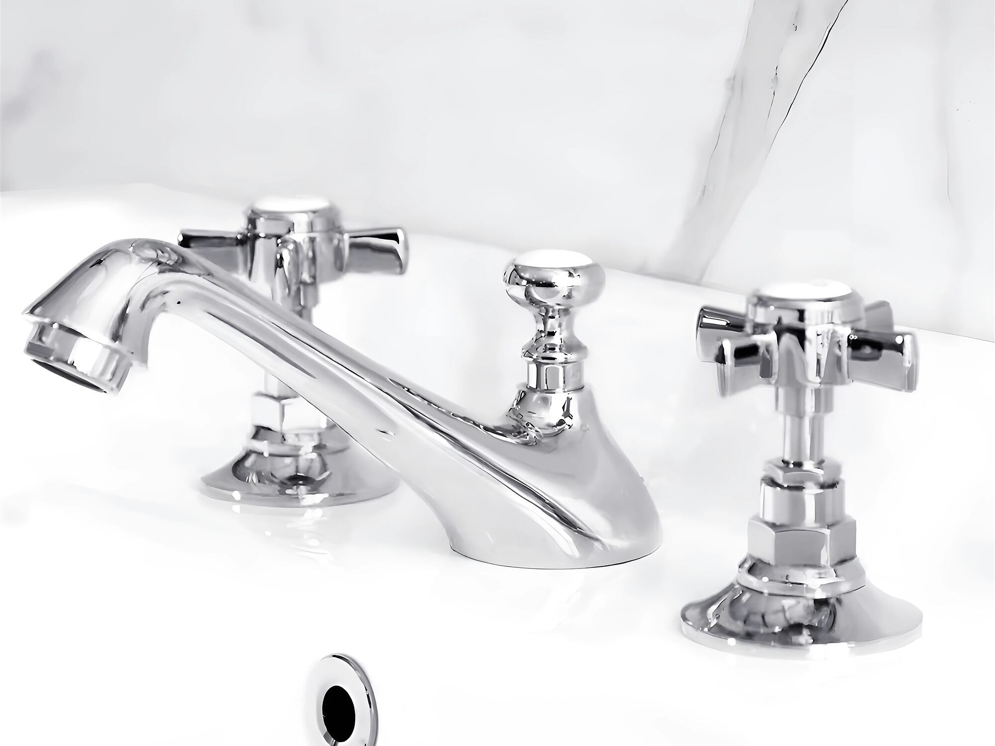 Смеситель для раковины с 3 отверстиями для пола с отдельными розетками Fontana Showers LACQ ARCH-00083608