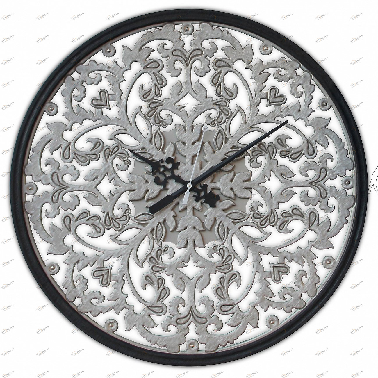 Часы настенные круглые серебро REFINED L IN SHAPE REFINED 00-3860076 Серебро 