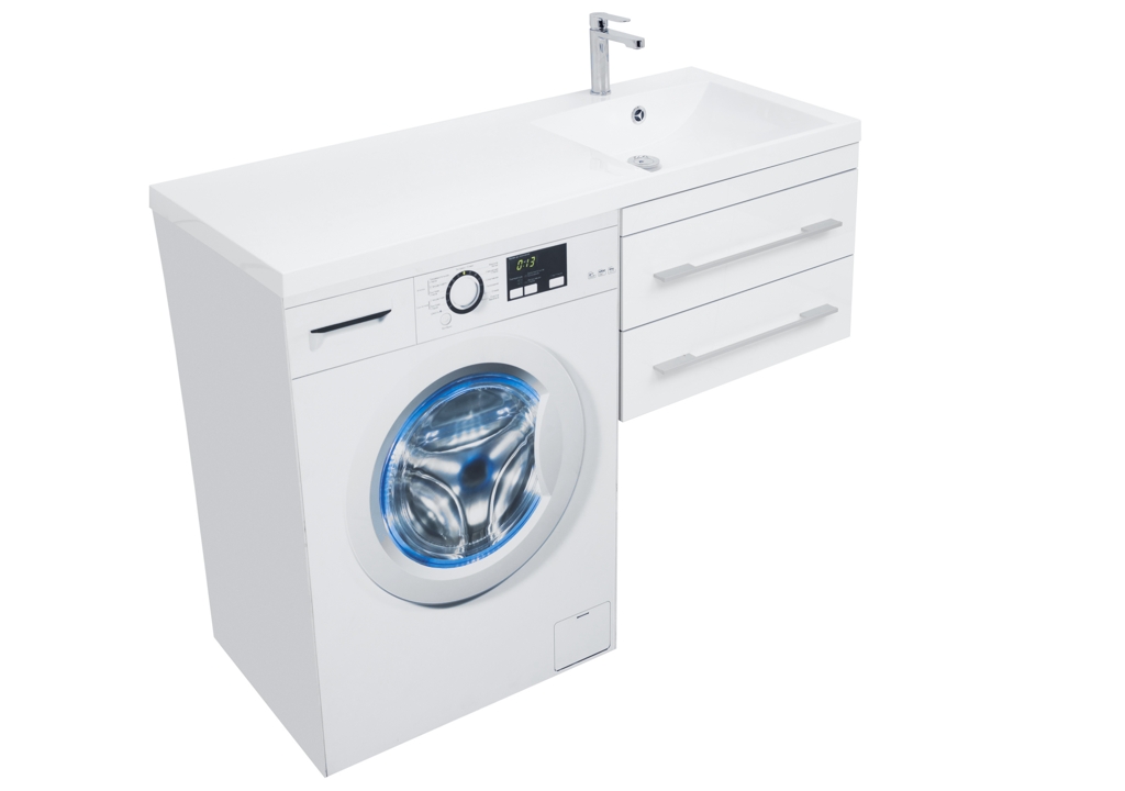 Тумба с раковиной Aquanet Верона 120 R белый (подвесная, 2 ящика) 0017666700239568 - Вид №6