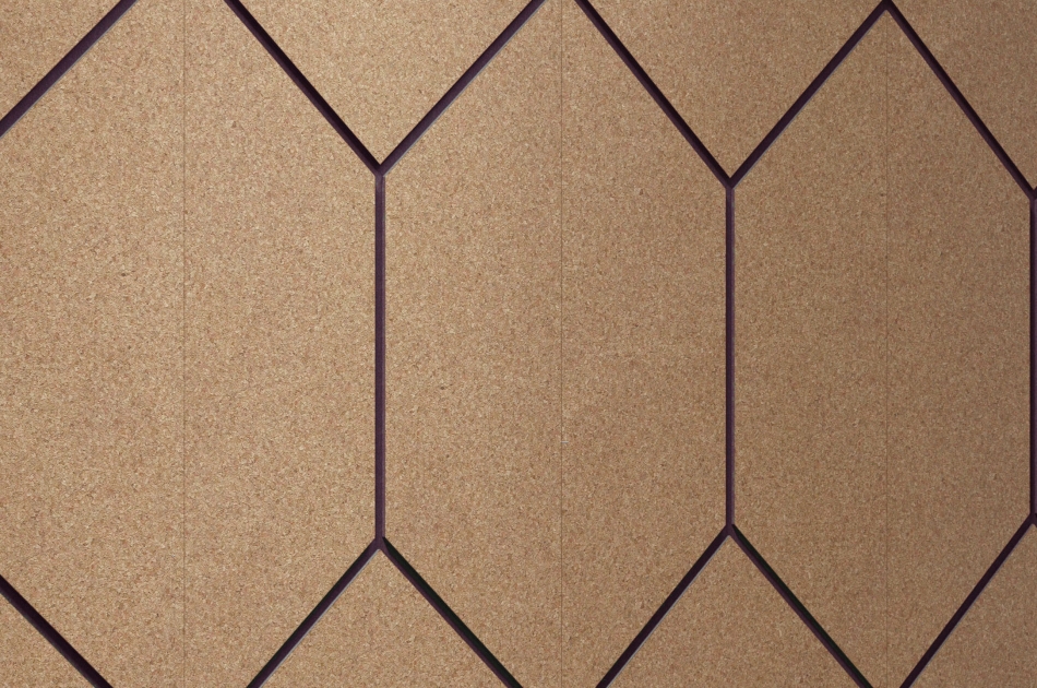 315 048 680 Пробковая 3D-плитка для стен Purple GRANORTE Groovy