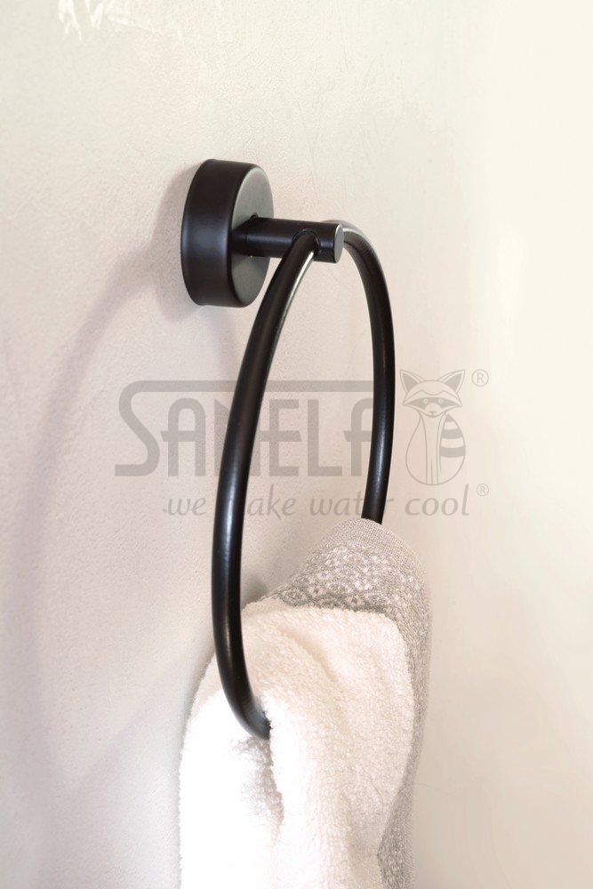 62051 Нержавеющий полотенцедержатель, черная матовая поверхность SANELA  - Вид №2