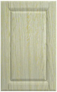 Фасады для кухни Кантри Фрезеровка «Прямоугольник Фолк» Прованс салатовый патина №520