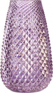 10636350 Cristal de Paris Ваза Cristal de Paris Диамант 40см, фиолетовая Хрусталь