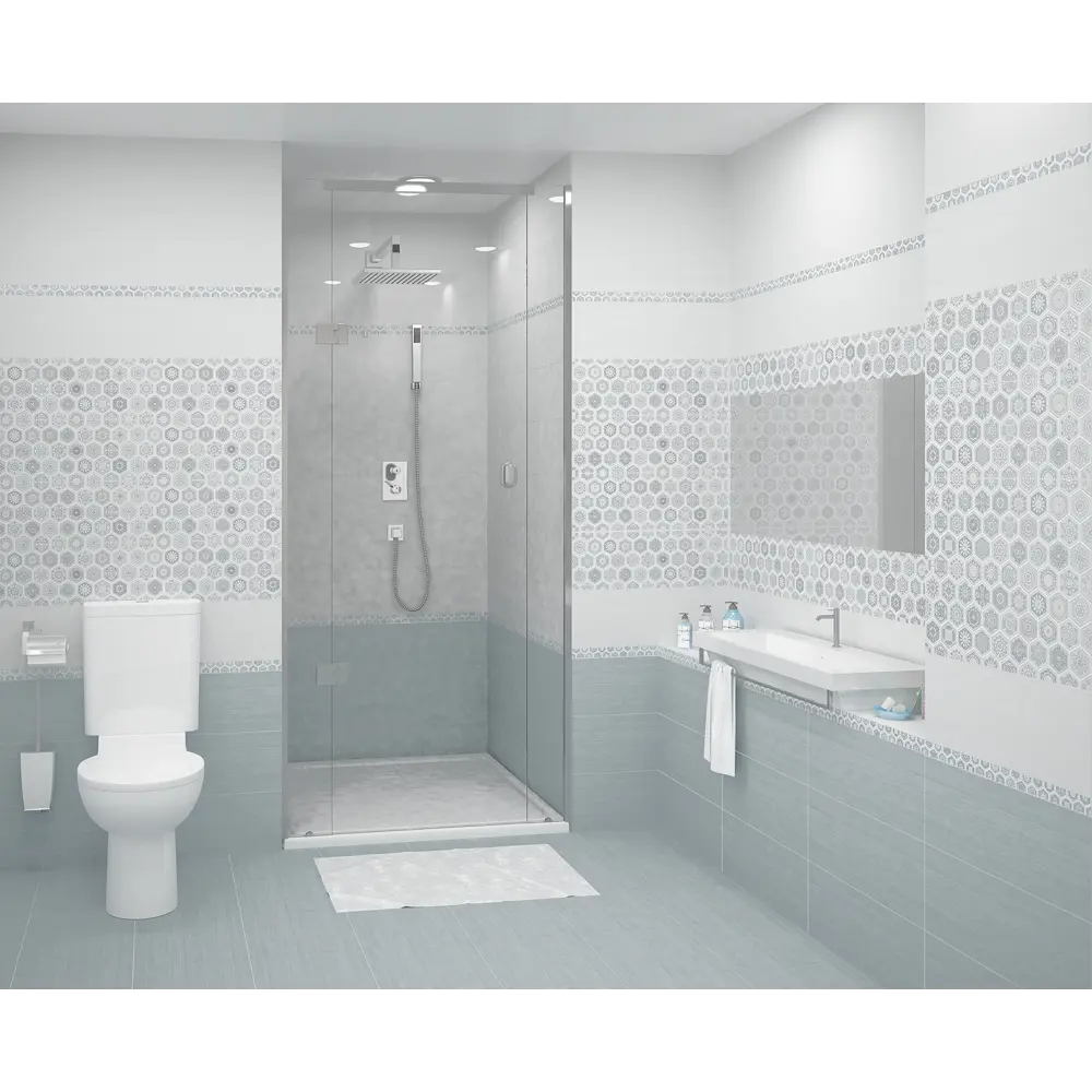 Плитка настенная Azori Riviera Mist 20.1x50.5 см 1.52 м² цвет серый 82665637 STLM-2091966  - Вид №1