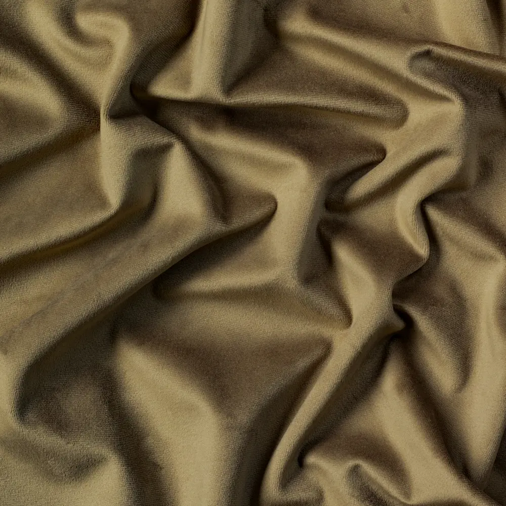 Ткань 1 м/п бархат 300 см цвет горчично-оливковый GARDEN STLM-2103973 - Вид №1