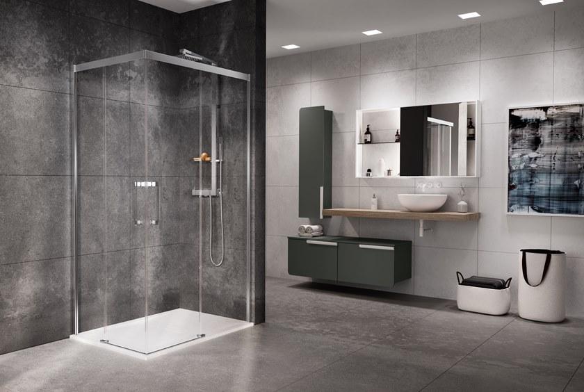 NOVELLINI Душевой уголок угловой с раздвижной дверцей Rose rosse sun-id-1358742 - Вид №2