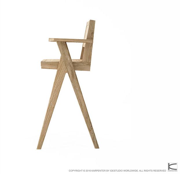 KARPENTER Стульчик для кормления с подлокотниками из веревки и дуба Tribute Tb10-o - Вид №4