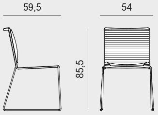 Viganò Стул на санках из ткани со встроенной подушкой Winner sun-id-1388009 - Вид №6