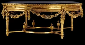 Tisserant Круглый журнальный столик из бронзы в классическом стиле