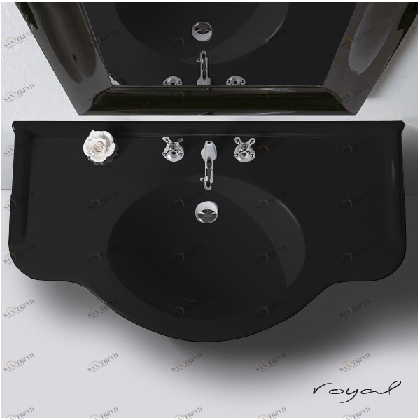 40774 Подвесная раковина настенная прямоугольная Althea Ceramica  черная 