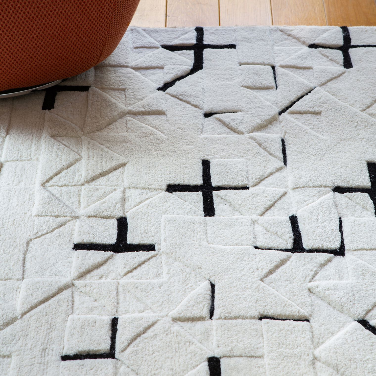 Прямоугольный шерстяной ковер с геометрическим рисунком Biobject SKY ARCH-00099975 - Вид №1