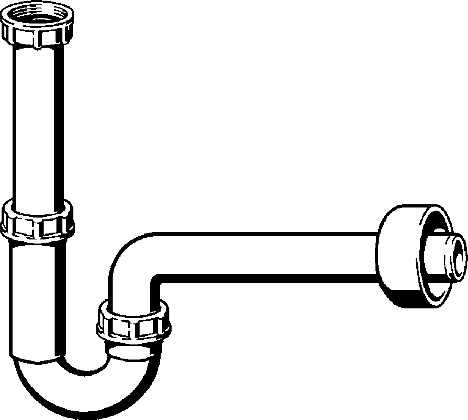 Канализационная арматура  Сифоны для умывальников и биде  Трубные сифоны VIEGA 105 952 Модель 5611K Santreyd  - Вид №1