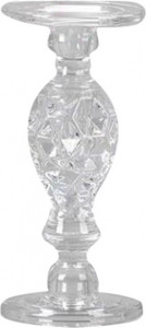 10629473 Rasteli Подсвечник стеклянный  Rasteli "Барокко" 11,5x24,3см Стекло