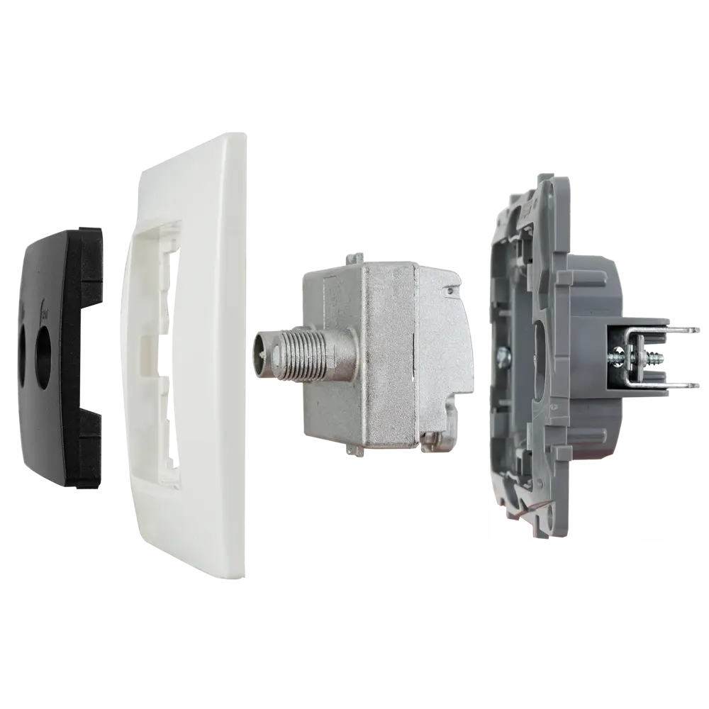 Розетка TV-SAT Legrand Etika двухкабельная цвет антрацит 17367853 STLM-2177900 - Вид №5