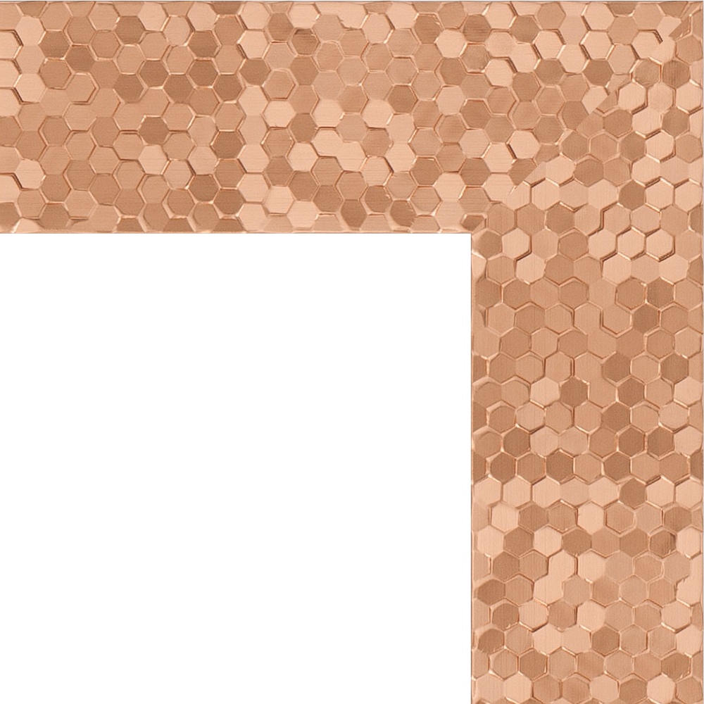 BY 3306 Зеркало в багетной раме - соты медь 70 mm EVOFORM Definite - Вид №5