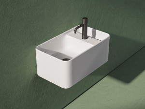 Керамическая прямоугольная подвесная ручная мойка