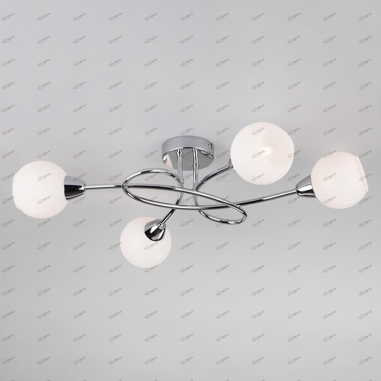 Потолочная люстра Eurosvet Whitney 30133/4 хром EUROSVET WHITNEY, ШАР 184418 Белый 