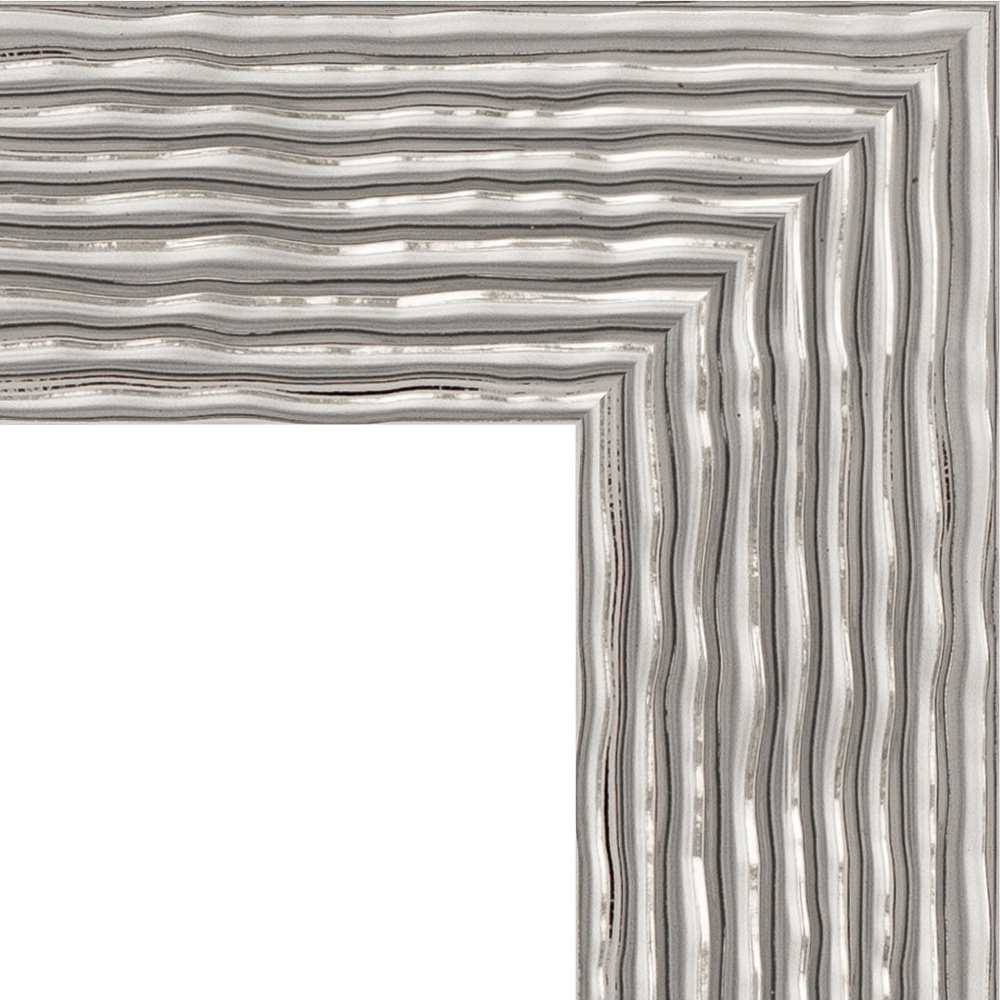 BY 6011 Зеркало напольное в багетной раме - волна хром 90 mm EVOFORM Definite floor - Вид №5