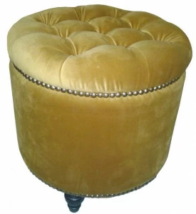 Пуф круглый MODENA GOLDEN LIGHT золотой PUSHA ДИЗАЙНЕРСКИЕ, PUSHA 061327 Золотой