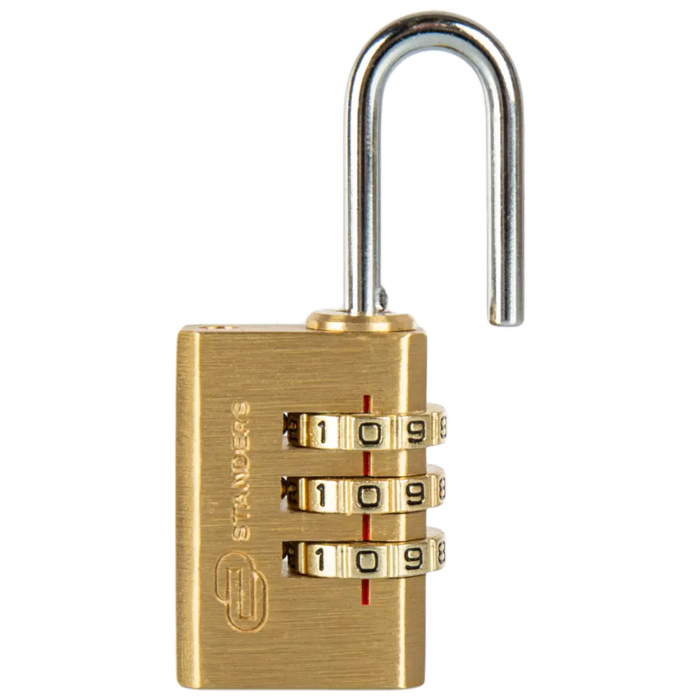 Замок кодовый Standers 20 мм, латунь STLM-2131870 - Вид №1