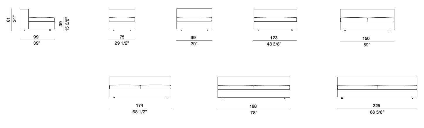 Съемный диван из ткани Désirée divani KUBIC ARCH-00126033 - Вид №5