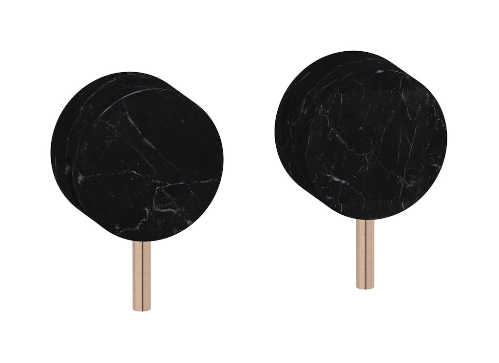 Встроенный смеситель для душа на 2 отверстия на 1 потребителя. WE ARE IB mr400sr_2 Brushed Rose Gold Marmo